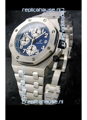 Audemars Piguet Royal Oak Watch in Blue Safari Dial - Secs hand 9 O Clock