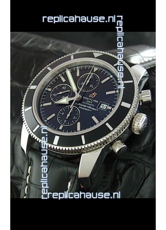 Breitling Superocean Swiss Replica Watch in Black Dial