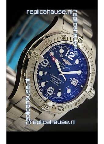 Breitling Superocean Swiss Replica Watch Steelfish in Blue Dial