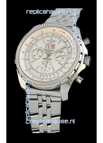 Breitling Bentley 6.75 in Swiss Replica Watch in Off White Dial