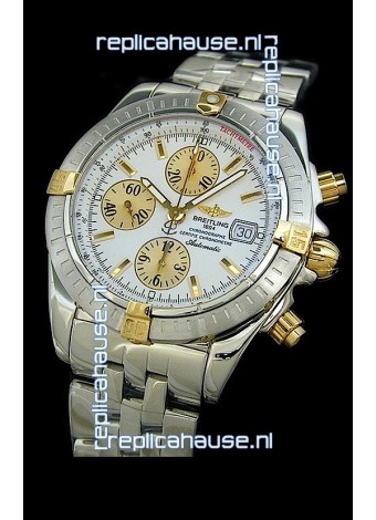 Breitling Windrider Swiss Replica Watch in Two Tone White Dial