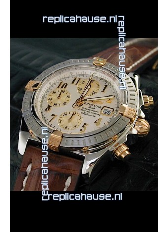 Breitling Windrider Swiss Replica Watch in White Dial Two Tone Markers