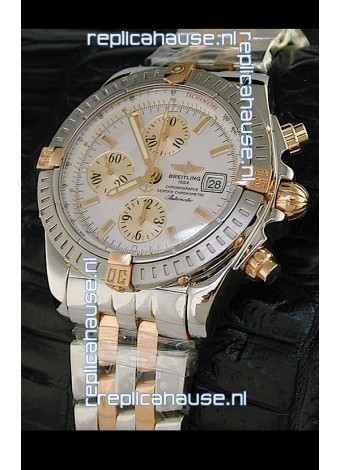Breitling Windrider Swiss Replica Watch in White Dial Two Tone Case