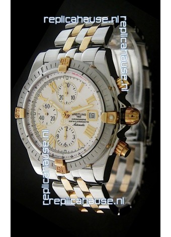 Breitling Chronomat Evolution Swiss Replica Watch in White Dial