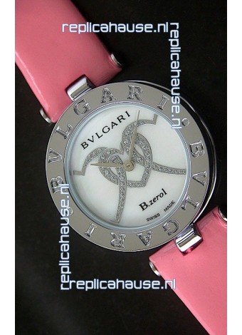 Bvlgari B.zerol Japanese Replica Quartz Watch in White Dial