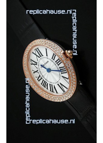 Cartier Ellipse Ladies Replica Watch in Pink Gold