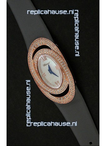 Chopard Xtravagza Swiss Replica Watch in Black Strap