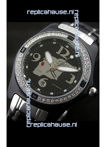 Corum Imitation Ceramics Japanese Replica Watch in Black Dial