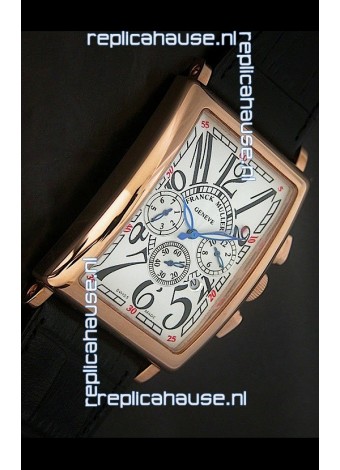 Franck Muller Long Island Japanese Replica Watch in White Dial