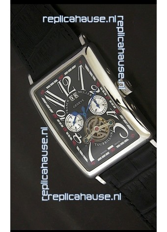 Franck Muller Tourbillon Japanese Replica Watch in Black Dial