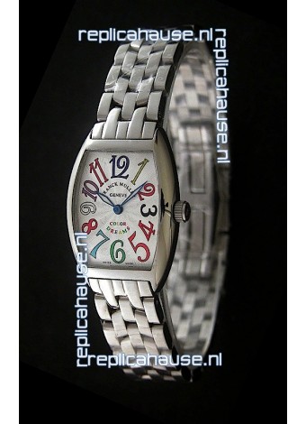 Franck Muller Crazy Color Dreams Japanese Replica Watch in White Dial