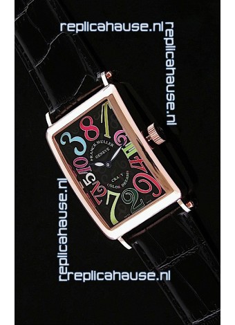 Franck Muller Long Island Japanese Replica Watch in Black Dial
