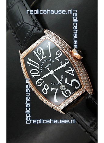 Franck Muller Casa Blanc Japanese Replica Watcha in Black Dial
