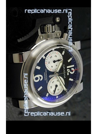 Graham Chronofighter Swiss Replica Watch in Black Dial