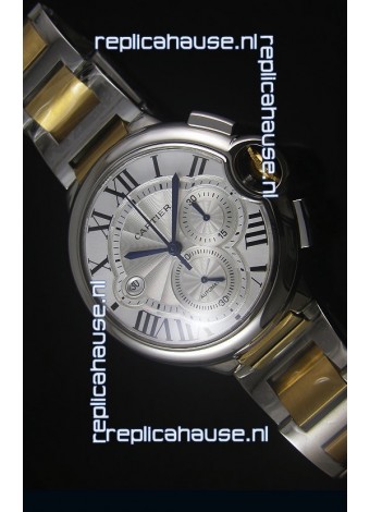 Ballon De Cartier Chronograph in Yellow Gold Two Tone Case - 1:1 Mirror Replica