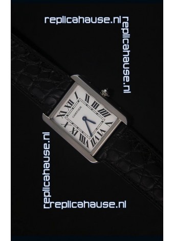Cartier Tank Solo Swiss Quartz Leather Strap Mid Size 28MM Wide