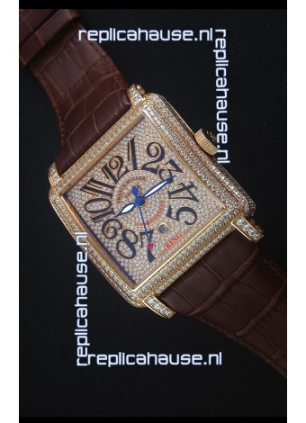Franck Muller Conquistador King Automatic Swiss Replica Watch in Rose Gold 