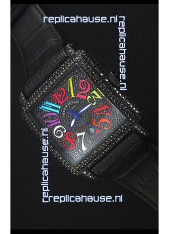 Franck Muller Conquistador King Automatic Crazy Colors Swiss Replica Watch PVD Case