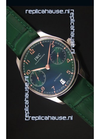 IWC Portugieser Swiss 1:1 Mirror Replica Watch Green Dial Steel Case Watch