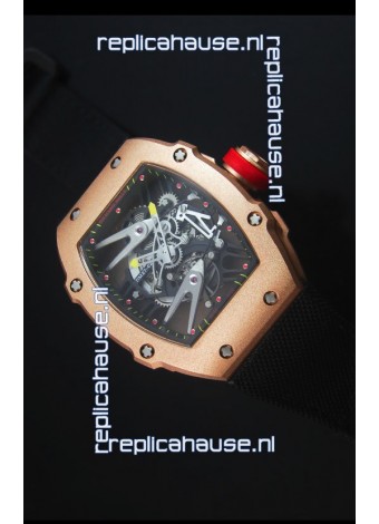 Richard Mille RM027 Tourbillon Rafael Nadal Edition Swiss Watch in Rose Gold Case