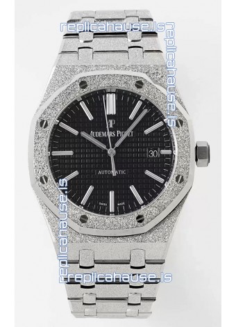 Audemars Piguet Royal Oak 15410BC 41MM Black Dial 904L Steel CALIBRE 3120 Movement 1:1 Mirror Replica