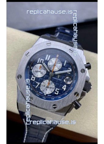 Audemars Piguet Royal Oak Offshore Blue Dial Chronograph 1:1 Mirror Replica Watch - 904L Steel