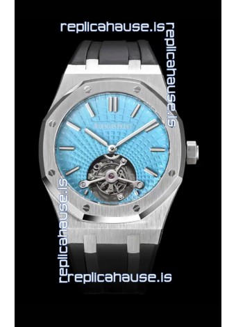 Audemars Piguet Royal Oak Tourbillon 41mm in 904L Casing - Tiffany Blue Tapisserie Dial 1:1 Ultimate Replica