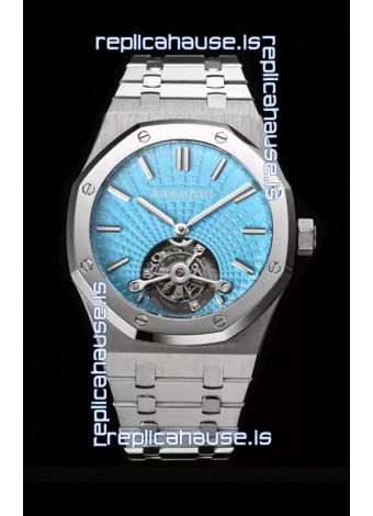 Audemars Piguet Royal Oak Tourbillon 41mm in 904L Casing - Tiffany Blue Tapisserie Dial 1:1 Ultimate Replica