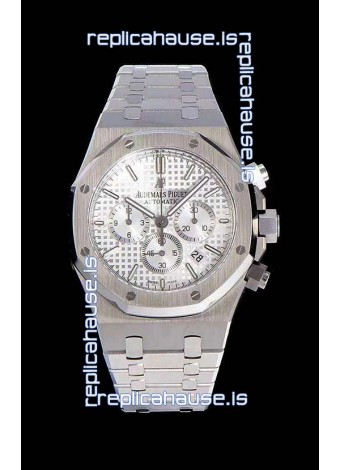 Audemars Piguet Royal Oak Chronograph White Dial 904L Steel 1:1 Mirror Replica