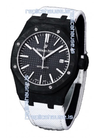 Audemars Piguet Royal Oak Ref.15400 Forged Carbon Casing Watch Black Dial in 1:1 Mirror Replica