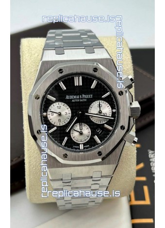 Audemars Piguet Royal Oak Chronograph Black Dial Steel Strap Swiss Replica Watch