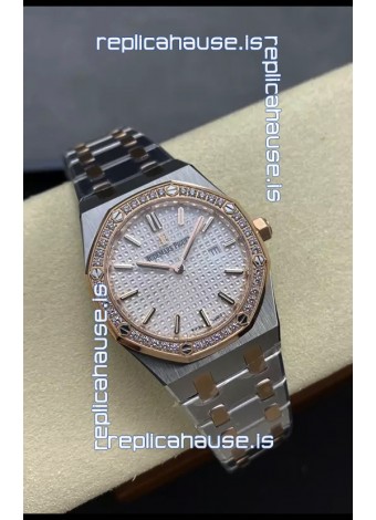 Audemars Piguet Royal Oak 33MM Two Tone Casing White Dial 1:1 Mirror Replica Watch