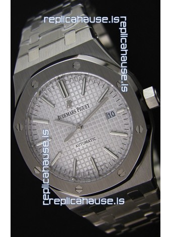 Audemars Piguet Royal Oak 41MM Silver Dial Steel Strap - 1:1 Mirror Ultimate Edition