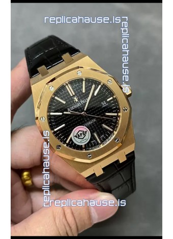 Audemars Piguet Royal Oak 15510 50th Anniversary 41MM Black Dial Rose Gold 41MM 1:1 Mirror Replica