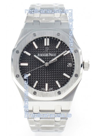 Audemars Piguet Royal Oak 15500 41MM 904L Steel Black Dial Super Clone Replica Watch 