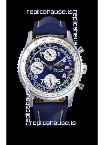 Breitling Navitimer Chronograph 41MM Swiss Replica Watch Blue Dial in 904L Steel Casing
