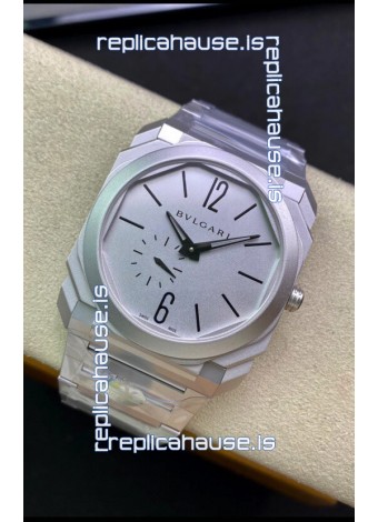 Bvlgari Octo Finissmo Edition 1:1 Mirror Replica 904L Stainless Steel Casing White Dial