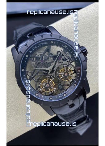 Roger Dubuis Excalibur Dual Tourbillon 1:1 Mirror Swiss DLC Coating