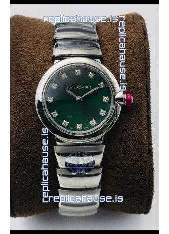 Bvlgari LVCEA Edition Watch in Stainless Steel Green Dial - 1:1 Mirror Replica
