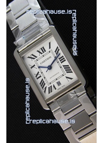 Cartier Tank Solo Swiss Automatic Watch in Leather Strap 31MM Wide 