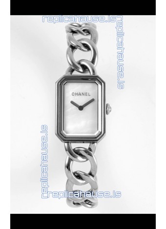 Chanel Premiere Gourmette Chain Watch - Swiss Quartz Movement in White Dial 