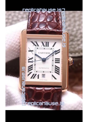 Cartier Tank Solo Swiss Automatic Watch in Rose Gold Plating 31MM Wide 