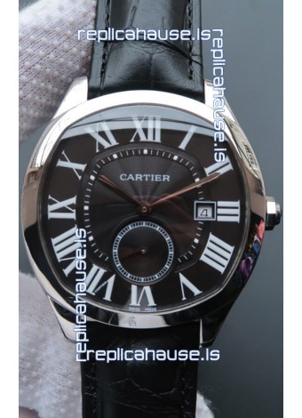 Drive De Cartier 1:1 Mirror Replica Watch in Stainless Steel - White Dial 