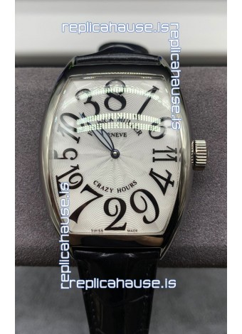 Franck Muller Crazy Hours Automatic Swiss Super Clone Replica Watch in White dial