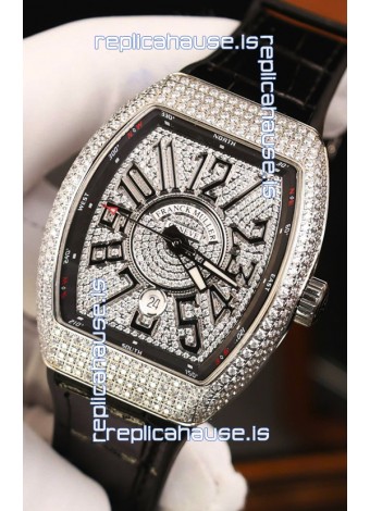 Franck Muller Vanguard Edition Swiss Replica Watch - Black Numerals