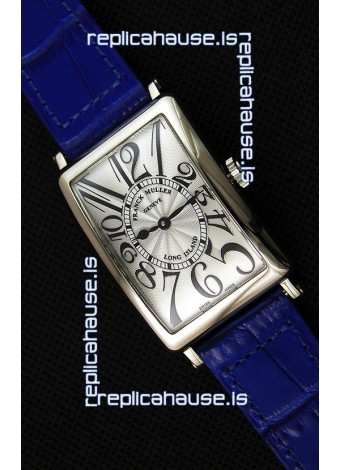 Franck Muller Long Island Ladies Replica Watch in Swiss Quartz Movement Blue Strap 