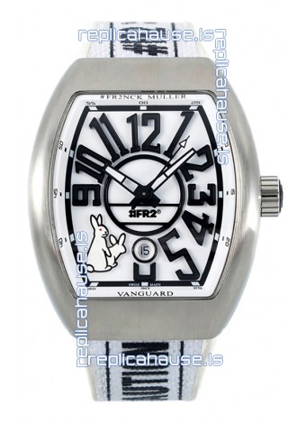 Franck Muller "Fr2nck" Vanguard Rabbit Edition Swiss Replica Watch in Steel Casing