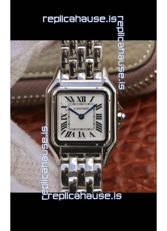 Cartier PANTHERE Edition 1:1 Mirror Quality Swiss Replica Watch in White Dial - Steel Bezel