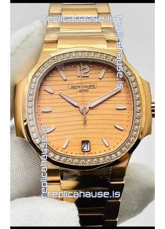 Patek Philippe Nautilus 7118/1200R-010 35MM 1:1 Mirror Swiss Replica Watch in Rose Gold