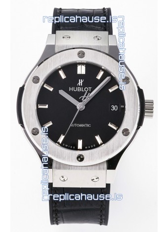 Hublot Super Clone Classic Fusion Titanium 38MM 1:1 Mirror Replica Watch Black Dial